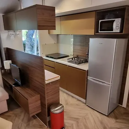 Mobile Avec Terrasse Et Piscine. Alpehytte Hourtin