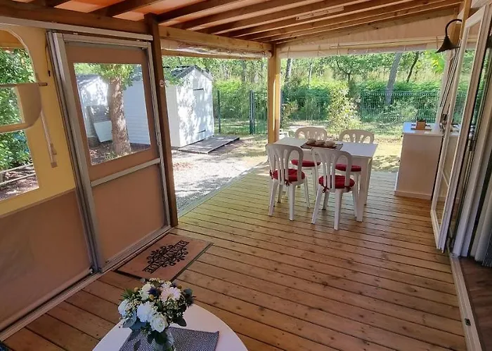 Mobile Avec Terrasse Et Piscine. Alpehytte