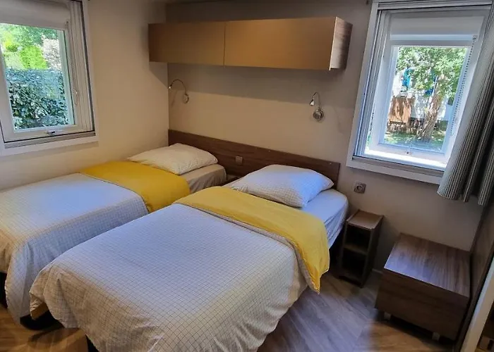 Mobile Avec Terrasse Et Piscine. Chalet *